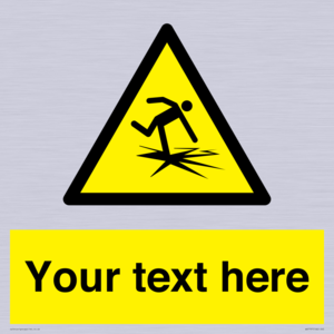 Custom warning thin ice